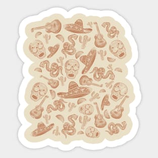 Bohemian Mexican Pattern Design No.2 Sticker